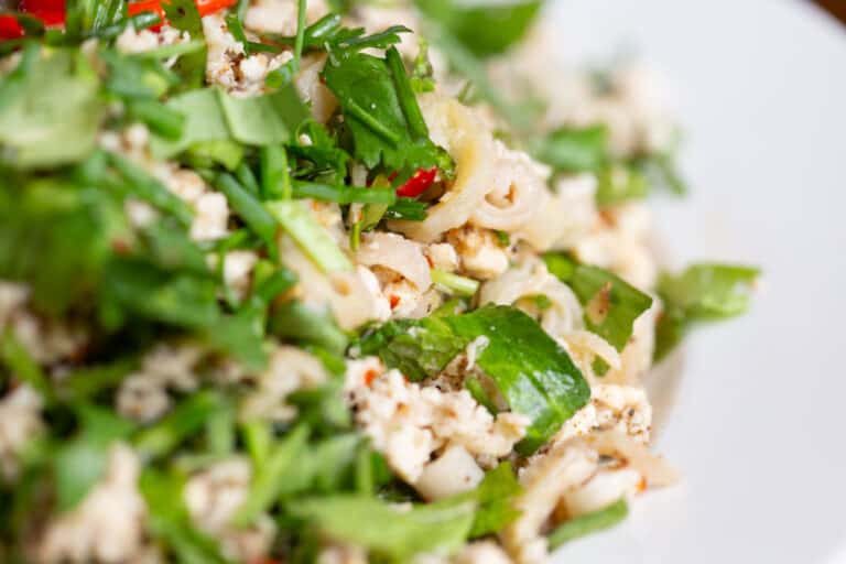 How to Make Authentic Chicken Larb Gai Recipe (Minced Meat Salad)