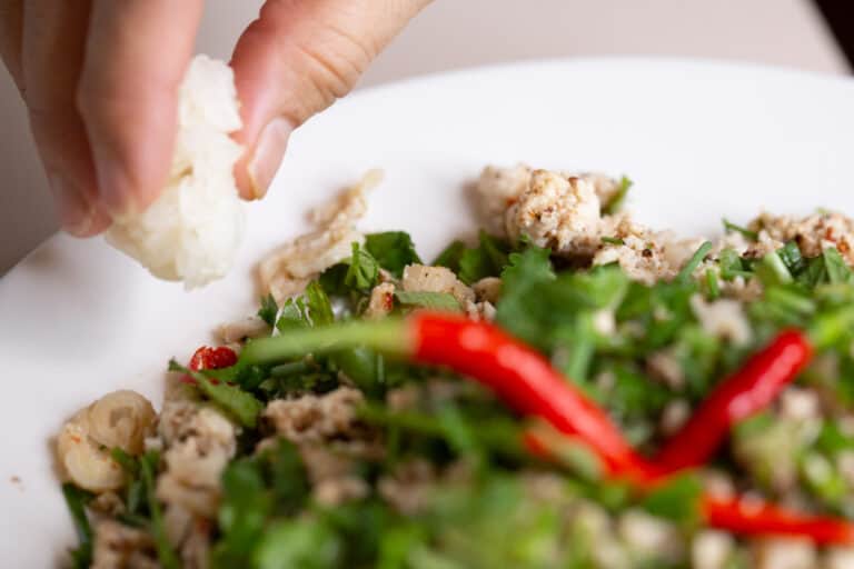 How to Make Authentic Chicken Larb Gai Recipe (Minced Meat Salad)