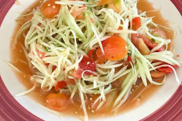 Authentic Lao Style Green Papaya Salad Recipe (Delicious & Flavorful)