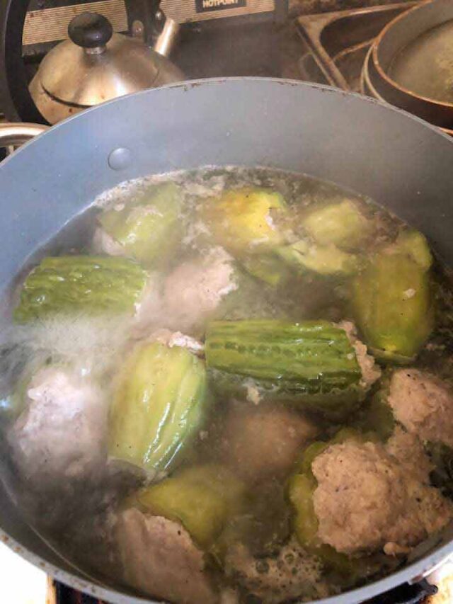 Simple Vietnamese Stuffed Bitter Melon Soup - Canh Kho Qua