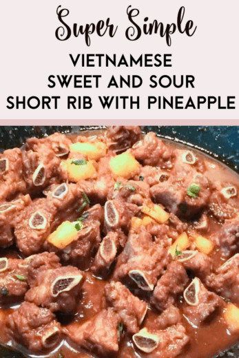 Authentic Vietnamese Pork Spare Ribs with Pineapple - Suon Ram Voi